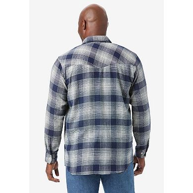 KingSize Men's Big & Tall Western Snap Front Flannel Shirt