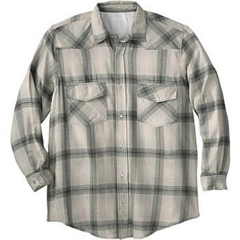 KingSize Men's Big & Tall Western Snap Front Flannel Shirt