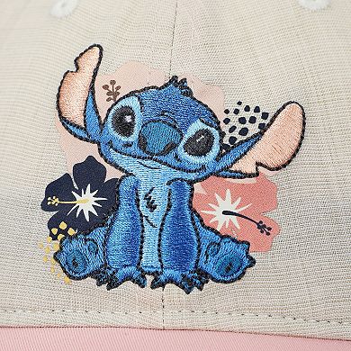 Women's Disney’s Stitch Embroidered Character & Flowers Baseball Cap
