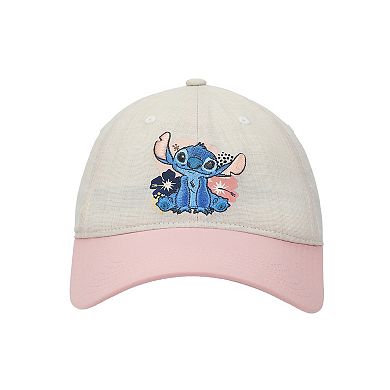 Women's Disney’s Stitch Embroidered Character & Flowers Baseball Cap
