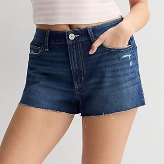 Juniors' SO® Mid-Rise Relaxed Jean Shorts