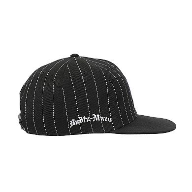 Women's Badtz-Maru Embroidered Character Face Striped Baseball Hat