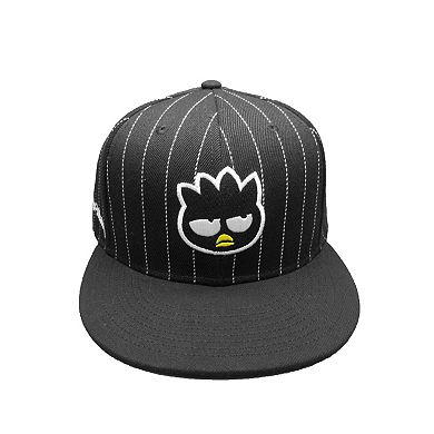 Women's Badtz-Maru Embroidered Character Face Striped Baseball Hat