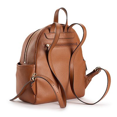 Lauren Conrad Backpack · Leather, tan · Like new saddle brown Lauren Conrad backpack! missing heart... | Depop main image 4