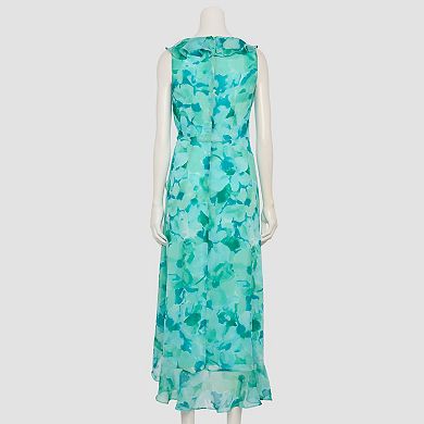 Women's London Times Side Tie Ruffle Wrap Dress