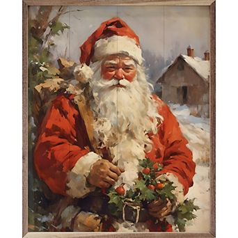 Kendrick Home Santa Framed Wall Art