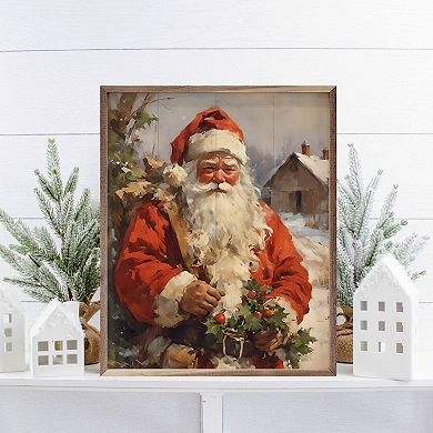 Kendrick Home Santa Framed Wall Art