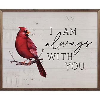 Kendrick Home I Am Always With You Cardinal Framed Wall Art
