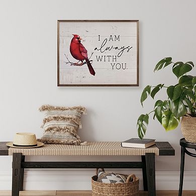 Kendrick Home I Am Always With You Cardinal Framed Wall Art