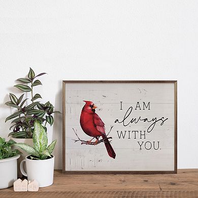 Kendrick Home I Am Always With You Cardinal Framed Wall Art