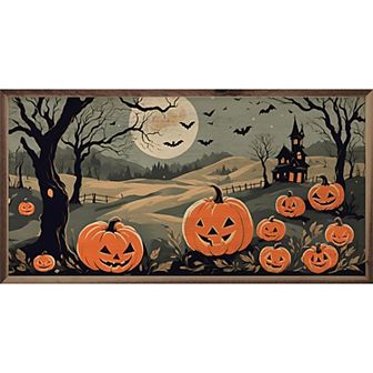 Kendrick Home Jack O' Lantern Family Framed Wall Art