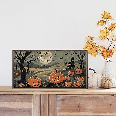 Kendrick Home Jack O' Lantern Family Framed Wall Art