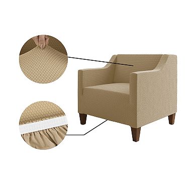 No. 918 Modern Honeycomb Stretch Fit Armchair Cover