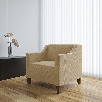 No. 918 Modern Honeycomb Stretch Fit Armchair Cover