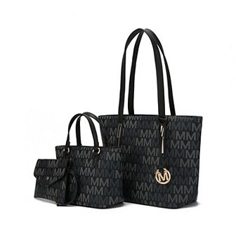 MKF Collection 3 pc Aylet M Tote Bag With Mini Bag & Wristlet Pouch