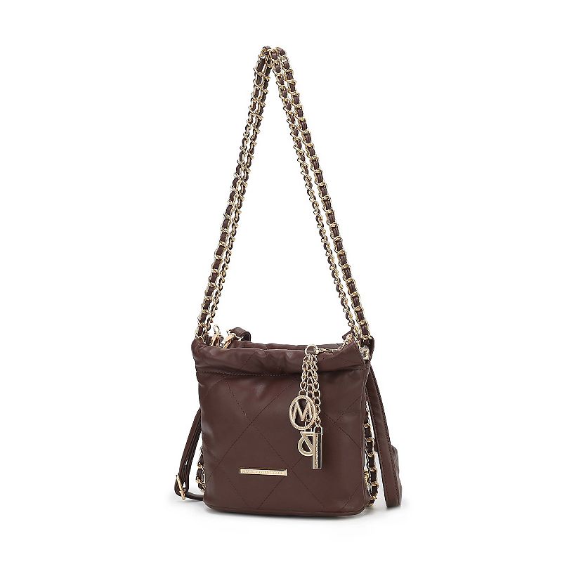 MKF Collection Loriana Quilted Shoulder Bag, Brown