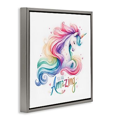 Stupell Home Decor You Are Amazing Unicorn Framed Wall Art