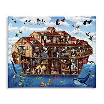 Stupell Home Decor Noah's Ark Animals Canvas Wall Art