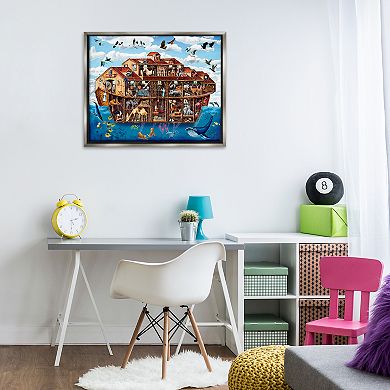 Stupell Home Decor Noah's Ark Animals Framed Wall Art