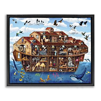 Stupell Home Decor Noah's Ark Animals Framed Wall Art