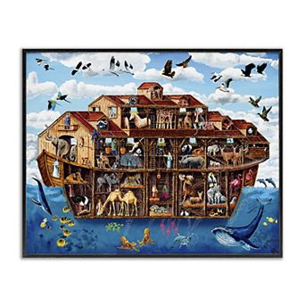 Stupell Home Decor Noah's Ark Animals Framed Wall Art