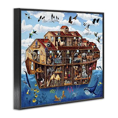 Stupell Home Decor Noah's Ark Animals Framed Wall Art