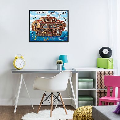 Stupell Home Decor Noah's Ark Animals Framed Wall Art