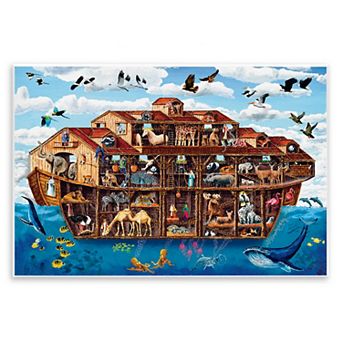 Stupell Home Decor Noah's Ark Animals Wood Wall Art