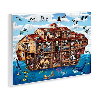 Stupell Home Decor Noah's Ark Animals Wood Wall Art