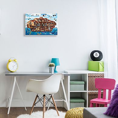 Stupell Home Decor Noah's Ark Animals Wood Wall Art