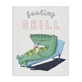 Stupell Home Decor Feeling Chill Alligator Canvas Wall Art