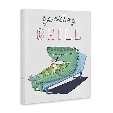 Stupell Home Decor Feeling Chill Alligator Canvas Wall Art