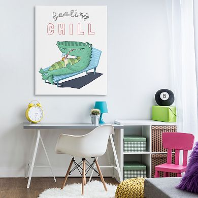 Stupell Home Decor Feeling Chill Alligator Canvas Wall Art