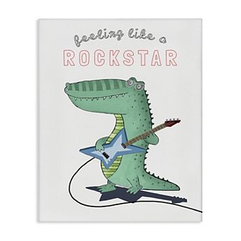 Stupell Home Decor Like a Rockstar Alligator Wall Art