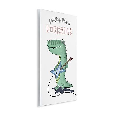 Stupell Home Decor Like a Rockstar Alligator Wood Wall Art