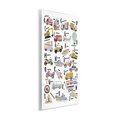 Stupell Home Decor Educational Automobile Alphabet Wall Art
