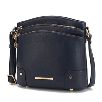 MKF Collection Kenya Crossbody Bag With Adjustable Strap & Zip Closure