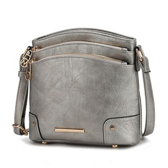 MKF Collection Kenya Crossbody Bag With Adjustable Strap & Zip Closure