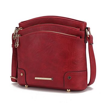 MKF Collection Kenya Crossbody Bag With Adjustable Strap & Zip Closure