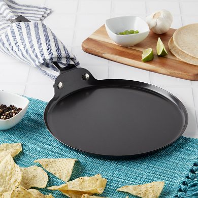 Infuse 9-inch Non-Stick Carbon Steel Round Comal Griddle Pan