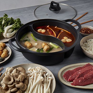 Infuse 4.4-qt. 2-Section Non-Stick Aluminum Covered Hot Pot