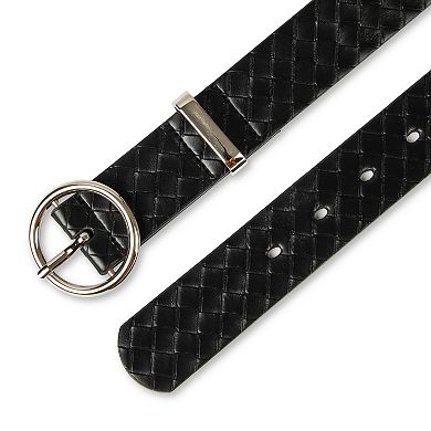 Women's LC Lauren Conrad Woven Braided Belt with Circular Buckle