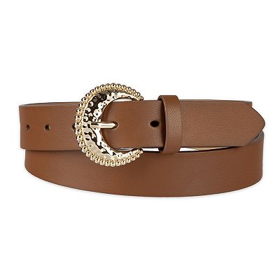 Women's LC Lauren Conrad Ornate Buckle Dress Belt, Size: Small, Cognac