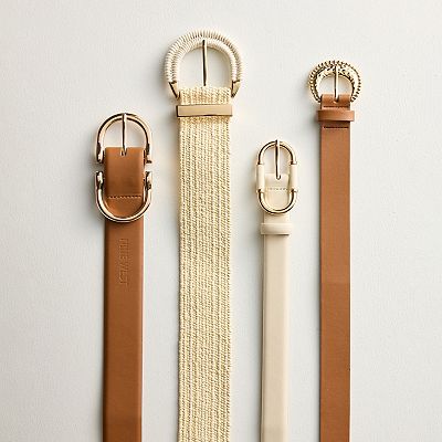 Women's LC Lauren Conrad Ornate Buckle Dress Belt, Size: Small, Cognac