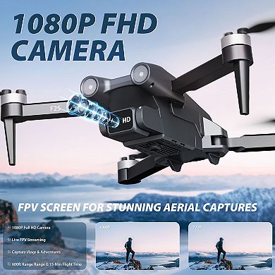 Contixo F25 Foldable Drone 1080p FHD Camera - FAA-Exempt - GPS, Smart Modes, Brushless Motors