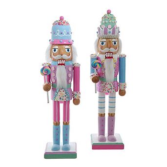 15" Candy Color Nutcracker Pastel Wood Christmas Decoration