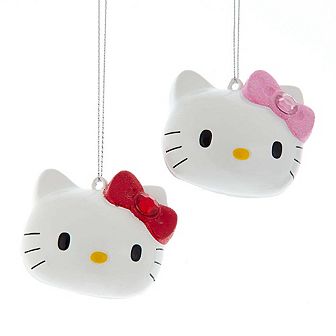 3-Inch Hello Kitty Ornaments - Set Of 2: Cute Christmas Decorations For A Whimsical Touch