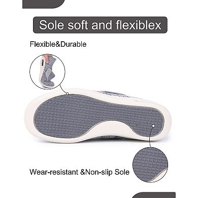 Women's Wide Width Elderly Diabetic Shoes Adjustable Closure Swollen Feet Walking Edema Sneakers
