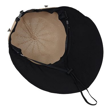 Breathable Mesh Sun Visor Cap with Ponytail Slot Adjustable Strap and Wide Brim