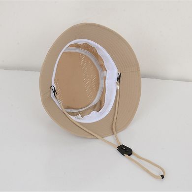 Lightweight Packable Bucket Hat with Ventilated Crown Chin Strap and Adjustable Fit